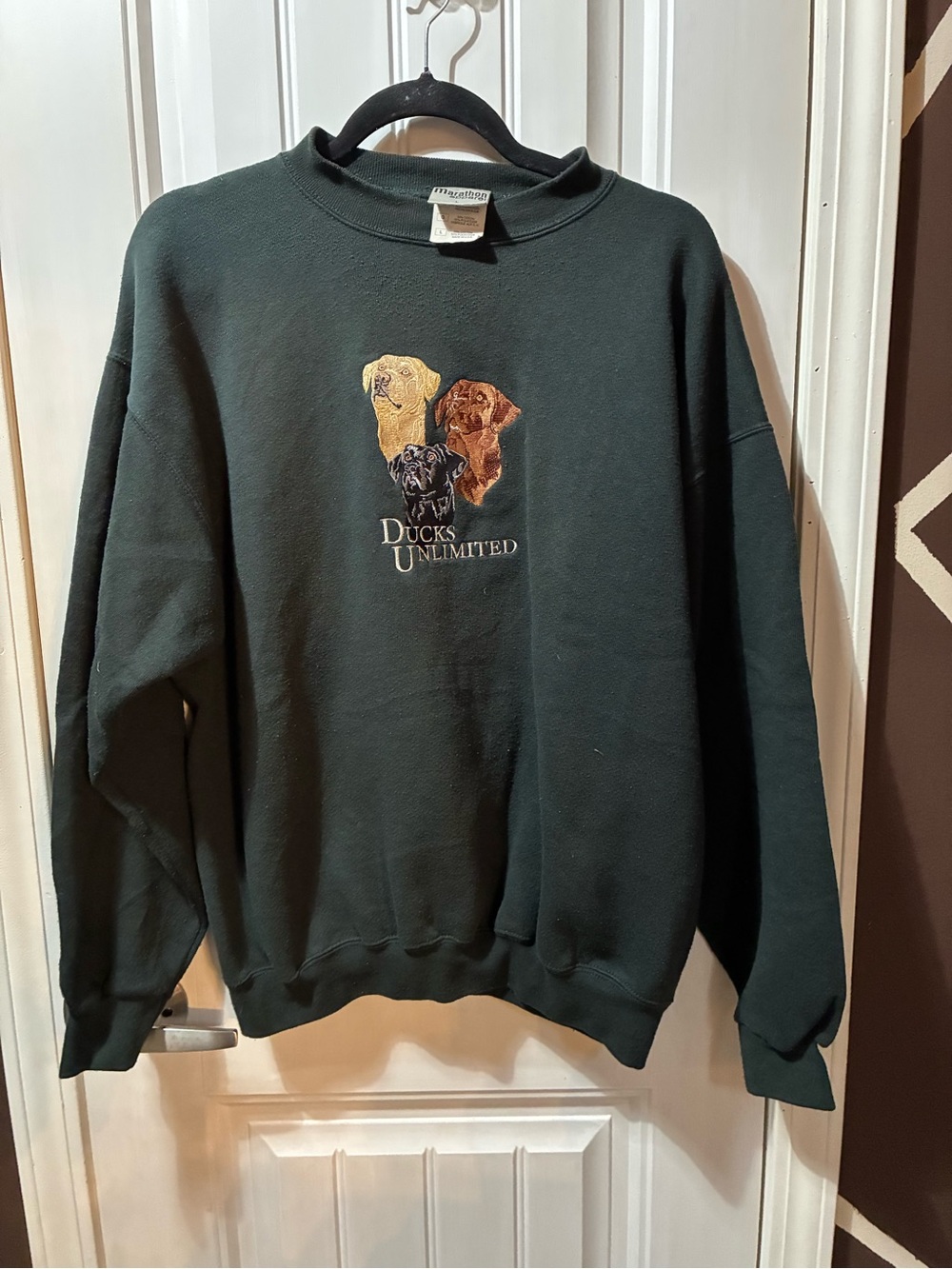 Men's Ducks Unlimited Forest Green Crewneck Sweatshirt